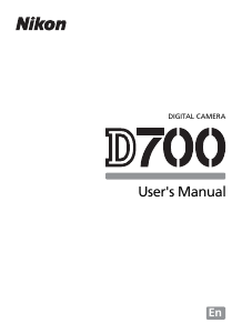 Manual Nikon D700 Digital Camera