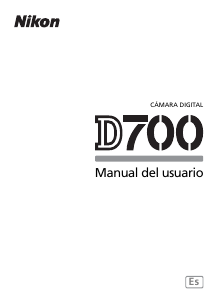 Manual de uso Nikon D700 Cámara digital