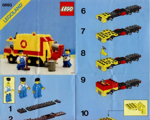 Manual Lego set 6693 Town Refuse collection truck