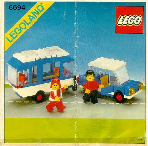 Bruksanvisning Lego set 6694 Town Bil med husvagn