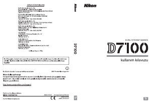Kullanım kılavuzu Nikon D7100 Dijital kamera