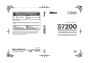 Návod Nikon D7200 Digitálna kamera