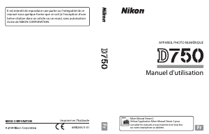 Mode d’emploi Nikon D750 Appareil photo numérique