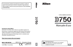 Manuale Nikon D750 Fotocamera digitale