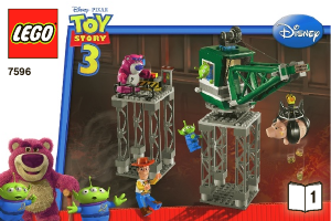 Manuale Lego set 7596 Toy Story Fuga dal compattatore di rifiuti