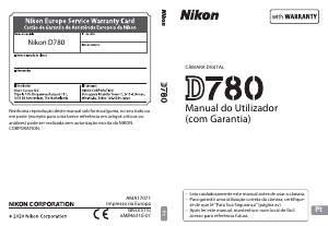 Manual Nikon D780 Câmara digital