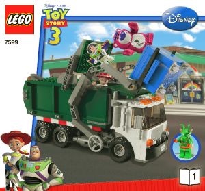 Bruksanvisning Lego set 7599 Toy Story Flykten i sopbil