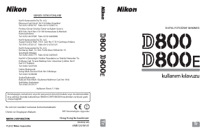 Kullanım kılavuzu Nikon D800 Dijital kamera