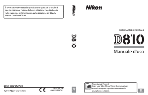 Manuale Nikon D810 Fotocamera digitale