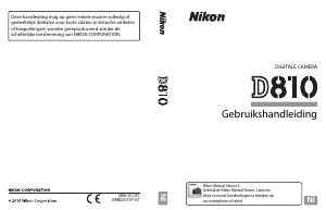 Handleiding Nikon D810 Digitale camera