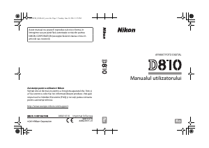 Manual Nikon D810 Cameră digitală