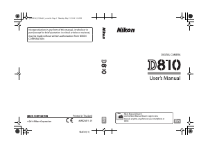 Manual Nikon D810 Digital Camera