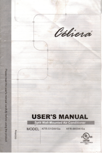 Manual Céliera KFR-66GW/Ga Air Conditioner