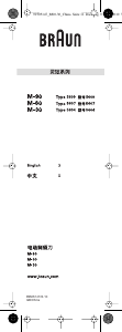 说明书 博朗 M-90 剃须刀