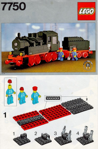 Bruksanvisning Lego set 7750 Trains Ångtåg