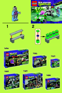 Manual de uso Lego set 30270 Turtles Prácticas de tiro de Kraang