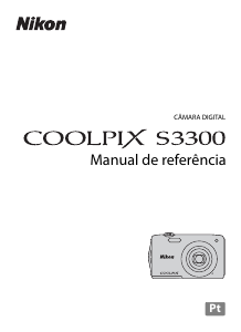 Manual Nikon Coolpix S3300 Câmara digital