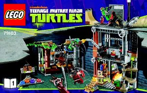 Brugsanvisning Lego set 79103 Turtles Angreb på skildpaddehulen