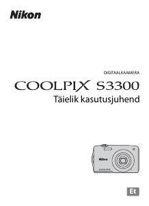 Kasutusjuhend Nikon Coolpix S3300 Digitaalne kaamera