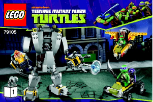 Manual de uso Lego set 79105 Turtles El robot destructor de Baxter