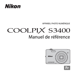 Mode d’emploi Nikon Coolpix S3400 Appareil photo numérique