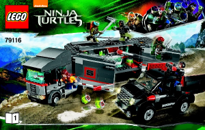 Bruksanvisning Lego set 79116 Turtles Lastbilsflykten