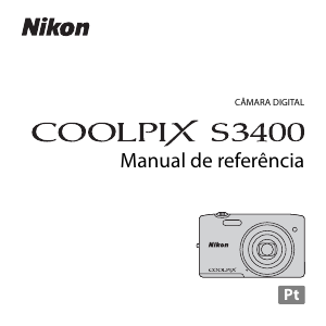 Manual Nikon Coolpix S3400 Câmara digital