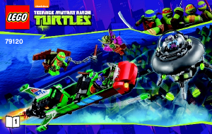 Brugsanvisning Lego set 79120 Turtles T-Rawket luftangreb