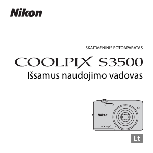 Vadovas Nikon Coolpix S3500 Skaitmeninis fotoaparatas