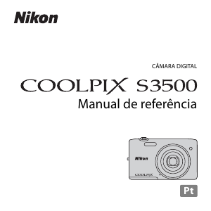 Manual Nikon Coolpix S3500 Câmara digital