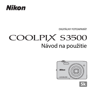 Návod Nikon Coolpix S3500 Digitálna kamera