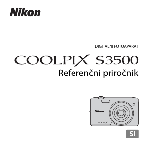 Priročnik Nikon Coolpix S3500 Digitalni fotoaparat