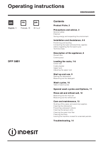 Handleiding Indesit DFP 58B1 EX Vaatwasser