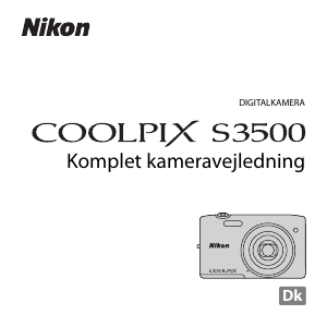 Brugsanvisning Nikon Coolpix S3500 Digitalkamera