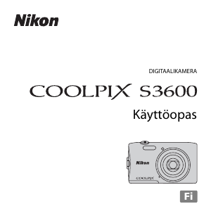 Käyttöohje Nikon Coolpix S3600 Digitaalikamera