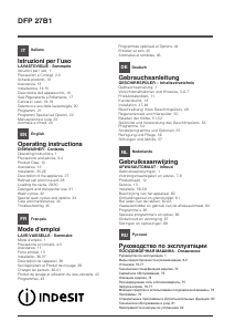 Manuale Indesit DFP 27B1 A EU Lavastoviglie