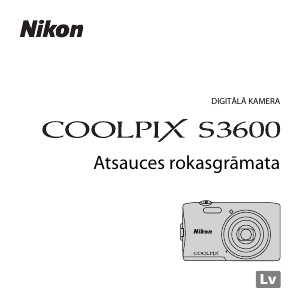 Rokasgrāmata Nikon Coolpix S3600 Digitālā kamera