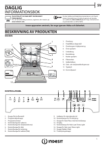 Bruksanvisning Indesit DFP 58T92 CA NX SK Diskmaskin