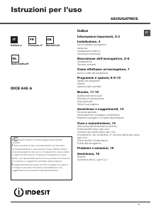 Mode d’emploi Indesit IDCE 845 A ECO (EU) Sèche-linge