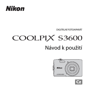 Manuál Nikon Coolpix S3600 Digitální fotoaparát