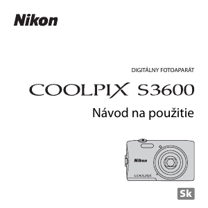 Návod Nikon Coolpix S3600 Digitálna kamera