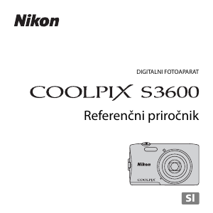Priročnik Nikon Coolpix S3600 Digitalni fotoaparat