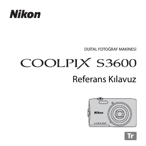 Kullanım kılavuzu Nikon Coolpix S3600 Dijital kamera