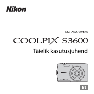 Kasutusjuhend Nikon Coolpix S3600 Digitaalne kaamera