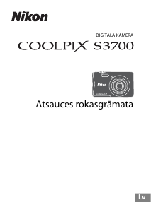 Rokasgrāmata Nikon Coolpix S3700 Digitālā kamera