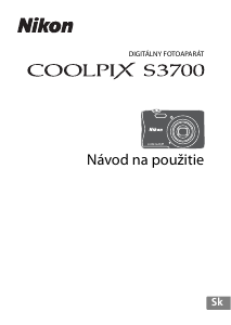 Návod Nikon Coolpix S3700 Digitálna kamera