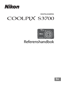 Bruksanvisning Nikon Coolpix S3700 Digitalkamera