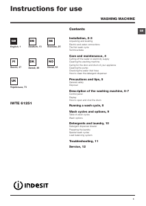 Bruksanvisning Indesit IWTE 61251 C ECO EU Tvättmaskin