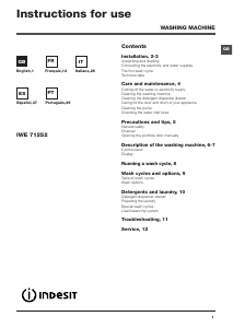 Manuale Indesit IWE 71252 C ECO EU Lavatrice