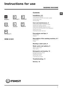 Instrukcja Indesit IWSE 61251 C ECO EU Pralka